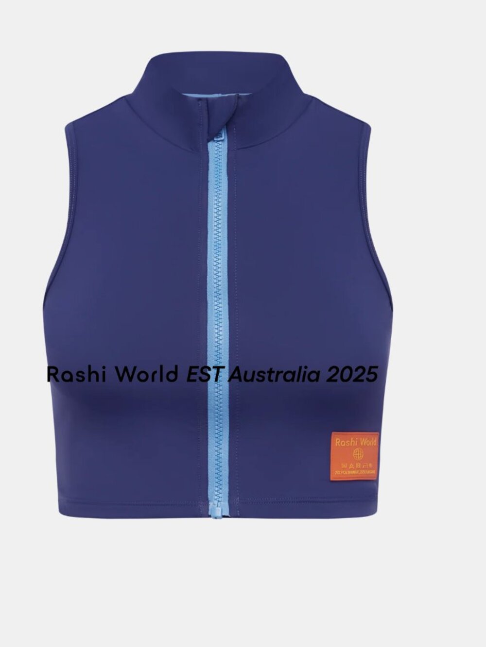 Rashi World Mock Neck Vest Swim Bikini Tank Rashguard size small